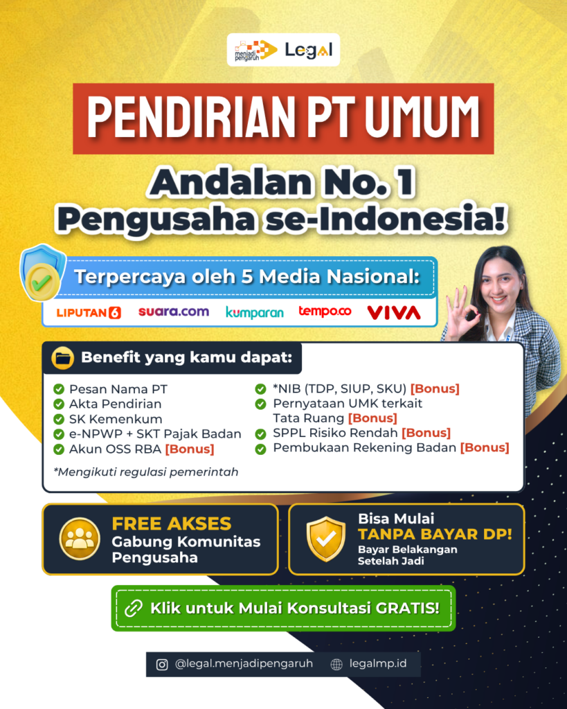 syarat pendirian PT umum terbaru
